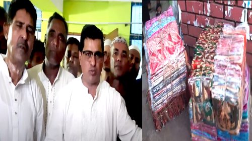 নোয়াখালীতে ওবায়দুল কাদের এর পক্ষে ঈদ উপহার বিতরণ।