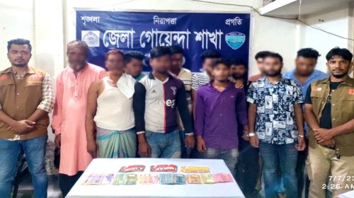 নোয়াখালীতে ১৪ জুয়াডি সহ গ্রেফতার ৩৪