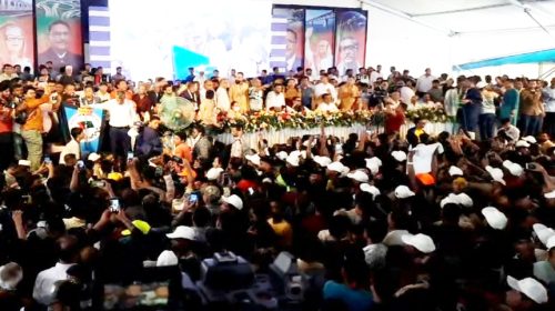 যত ভয়, হুমকি আসুক শেখ হাসিনা মাথা নত করবেনা: নোয়াখালীতে কাদের   