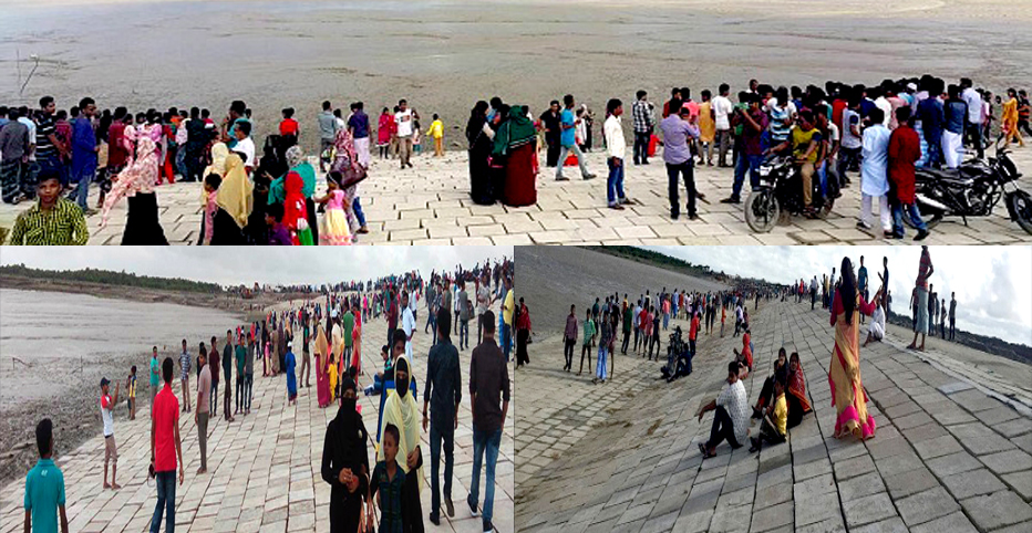 নোয়াখালীর মুছাপুর ক্লোজারে পর্যটকের ঢল