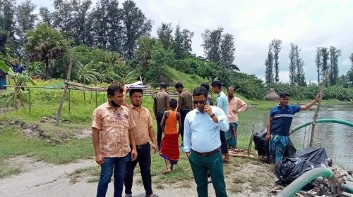 নোয়াখালী খাল থেকে অবৈধ বালু উত্তোলন বন্ধ করলো প্রশাসন