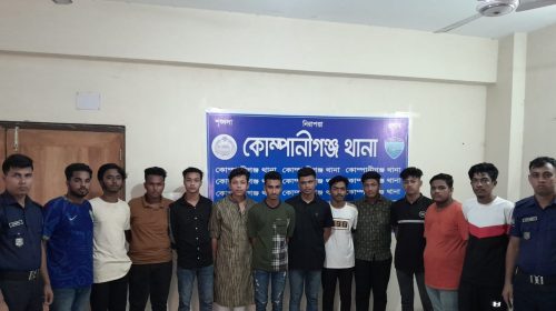 নোয়াখালীর কোম্পানীগঞ্জে বেসামাল চিৎকার চেঁচামেচির অপরাধে ১২ কিশোর গ্রেফতার 