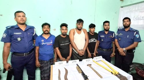আগ্নেয়াস্ত্রসহ নোয়াখালীতে ৪ ডাকাত গ্রেপ্তার