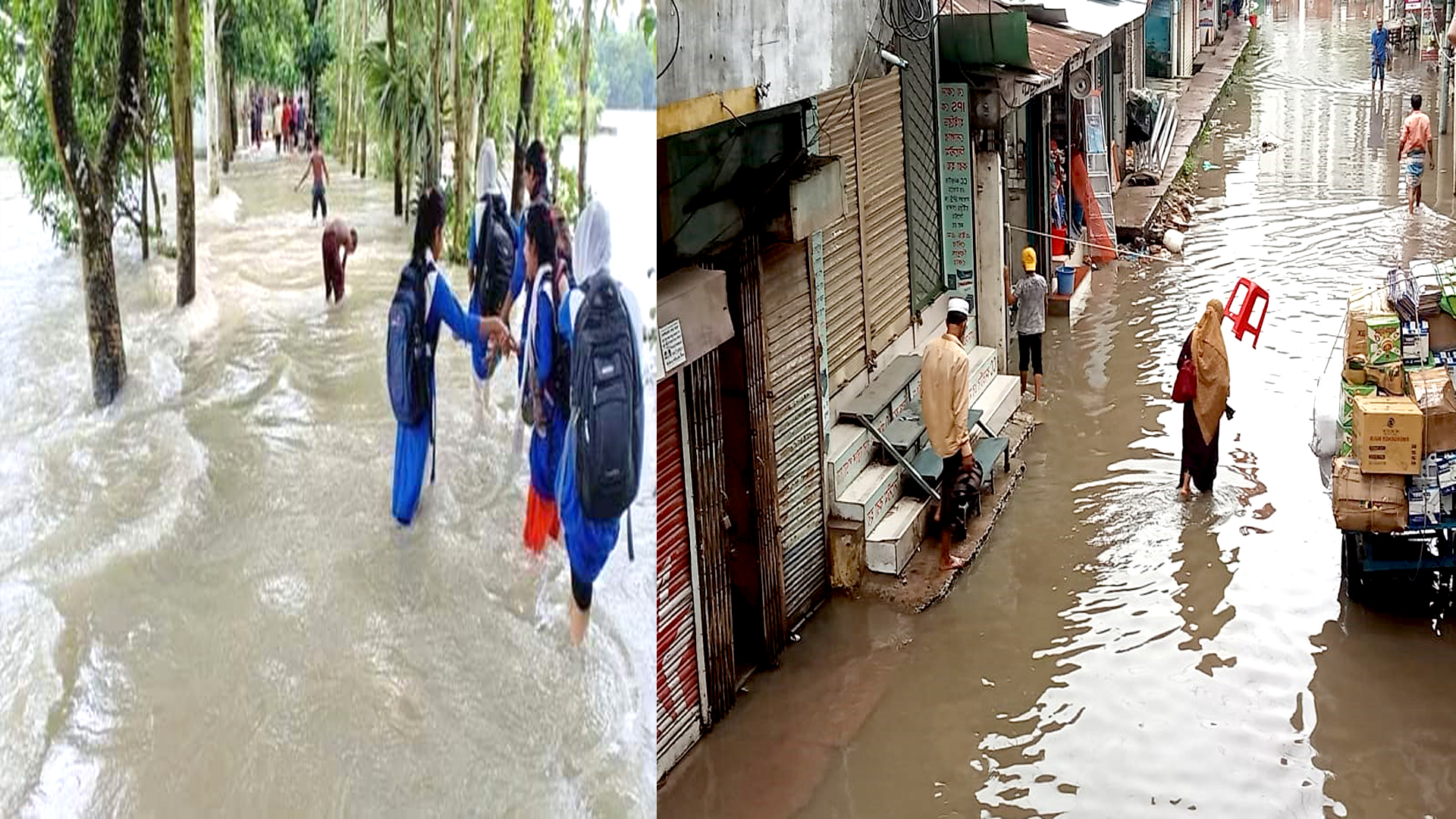 পানিতে ডুবে আছে নোয়াখালীর ২০ লাখ মানুষ