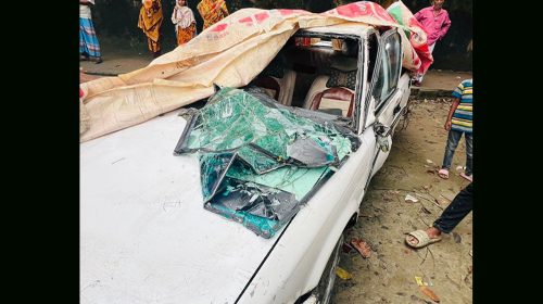 নোয়াখালীতে ড্রাইভিং শেখোনোর গাড়ী পুকুরে পড়ে তরুণের মৃত্যু