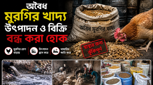 অবৈধ মুরগির খাদ্য উৎপাদন ও বিক্রি বন্ধ করা হোক