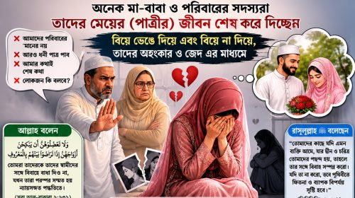অনেক মা-বাবা ও পরিবারের সদস্যরা তাদের মেয়ের জীবন শেষ করে দিচ্ছেন  !