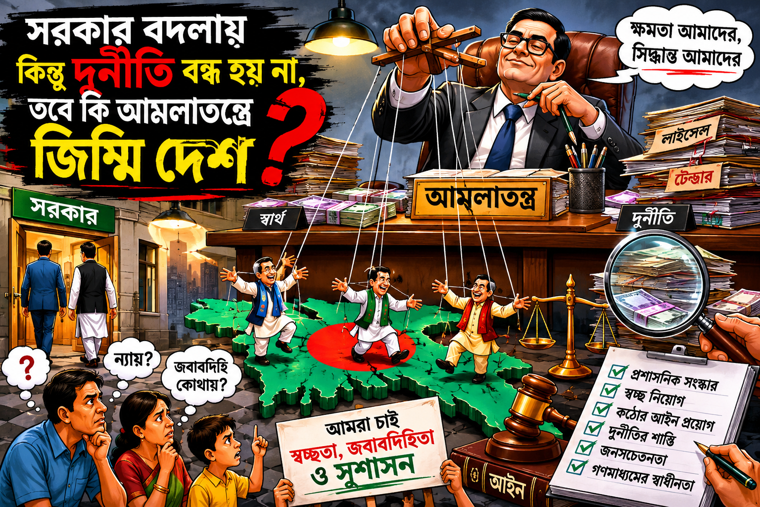 সরকার বদলায়, দুর্নীতি বন্ধ হয়না: তবে কি দেশ আমলাতন্ত্রে জিম্মি?